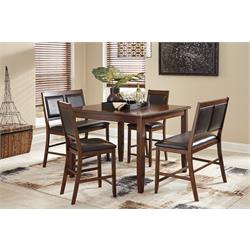 BRN/BLK COUNTER TABLE/CHAIRS D395-323 Image